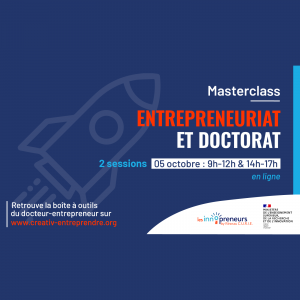 Bannière masterclass Entrepreneuriat et doctorat